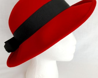 NEW Juicy Couture Woven Large Brimmed Hat Red Embroidered Logo One Size juicy couture hat products for sale | eBay main image 4