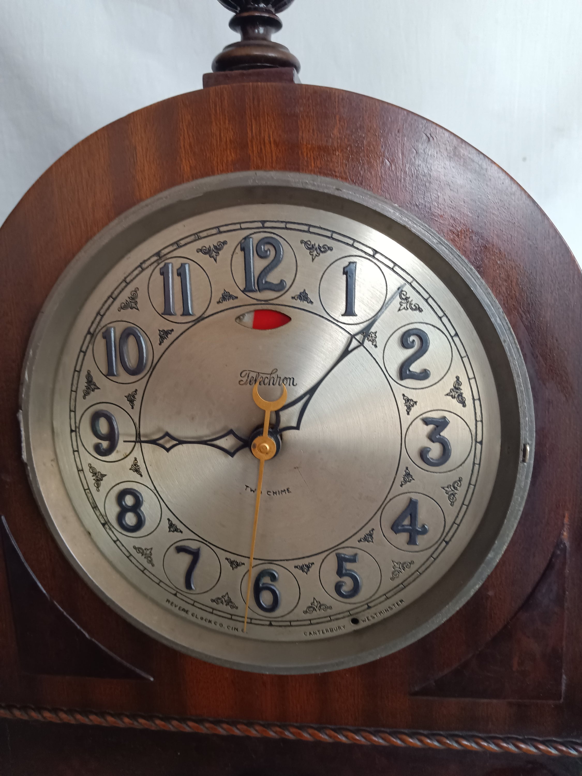Antique Warren Telechron REVERE Model Electric Motored Mantel