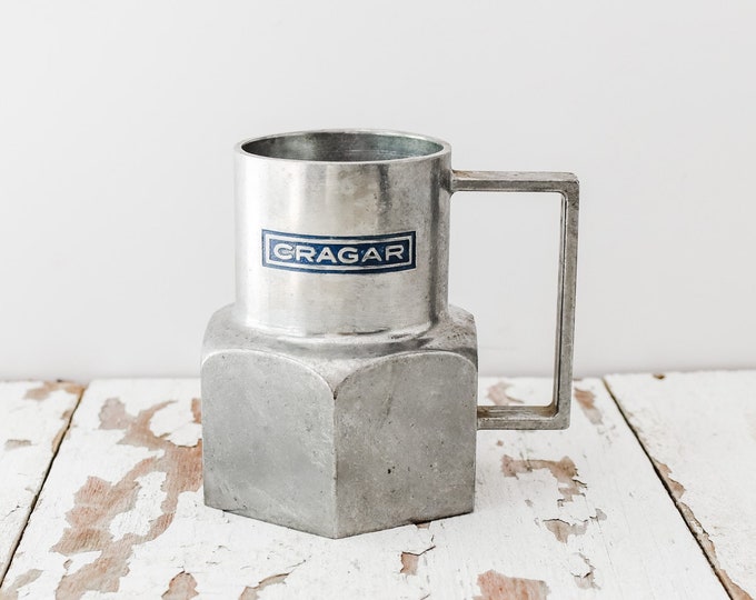 Vintage Antique Cragar Wheels Chugalug Aluminum Lug Nut Mug Promo Cup