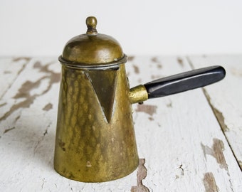 Vintage Antique Hammered Copper Turkish Coffee Pot Cezve Tea Pot Teapot