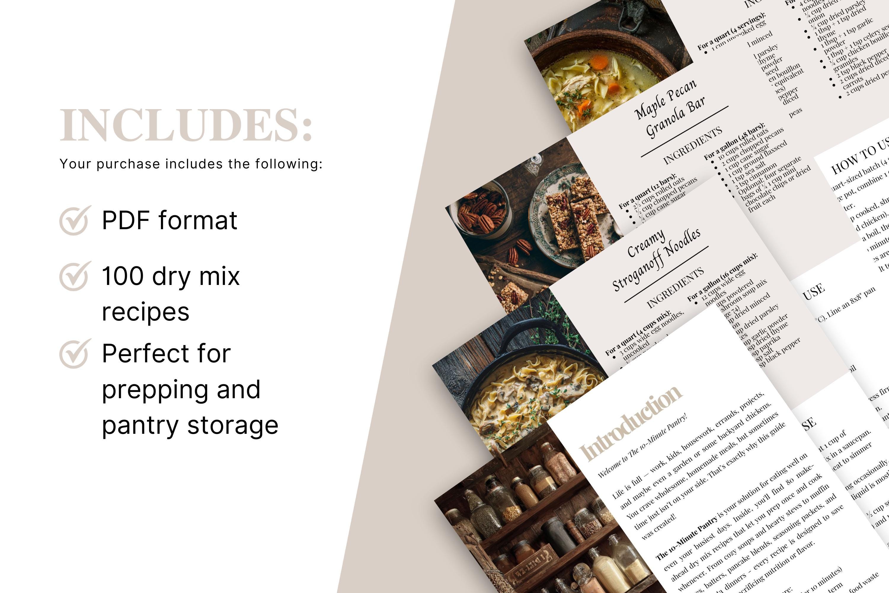 10-minute Pantry Mix Recipes PDF – 100 Easy Dry Mix Cooking Ideas to ...