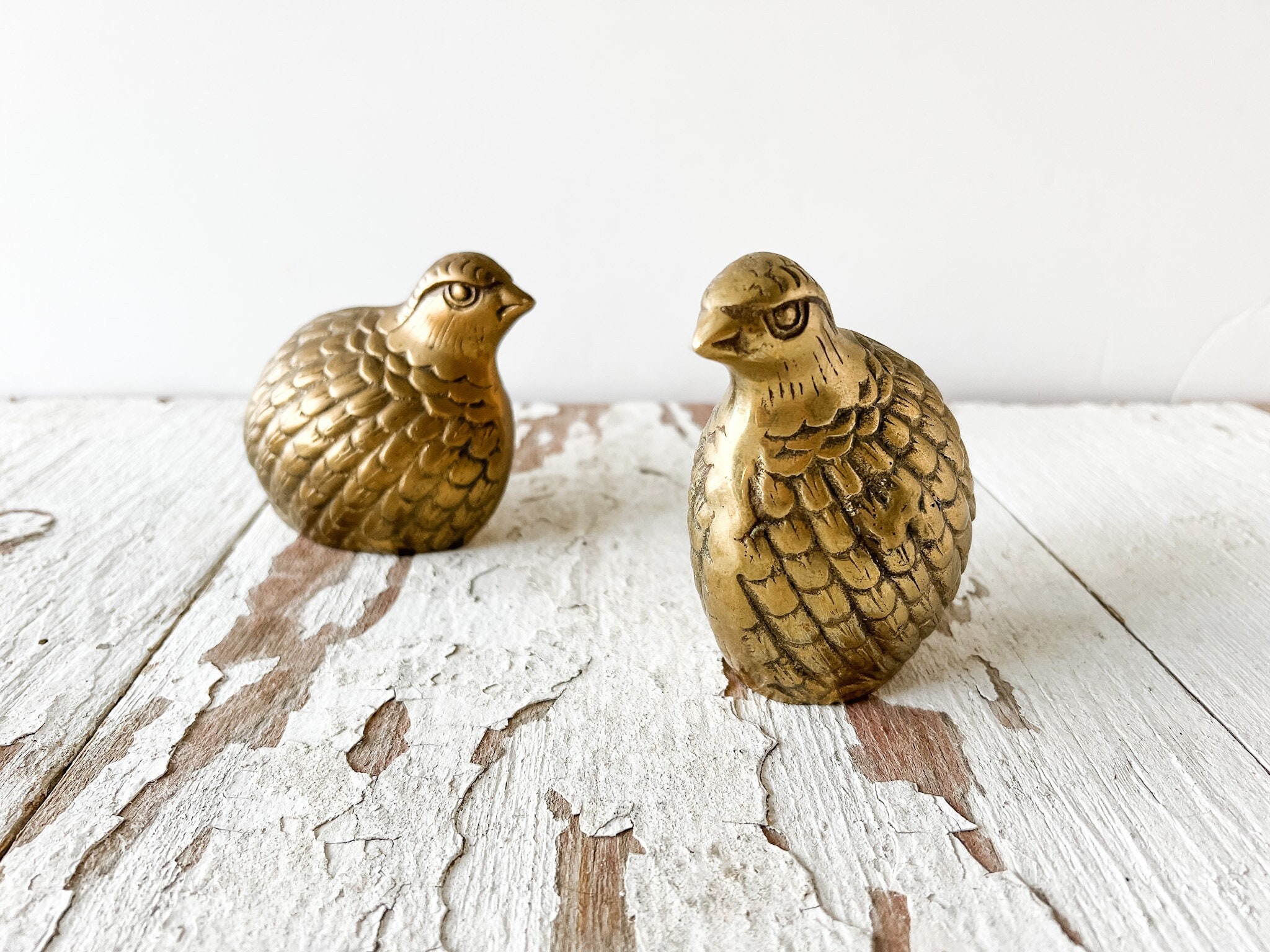 金属　鶉　うずら　置物 　2体セット ウズラの置物 - Etsy 日本