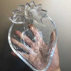 Vintage Glass Strawberry Ashtray