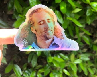 Nicholas Cage holographic sticker