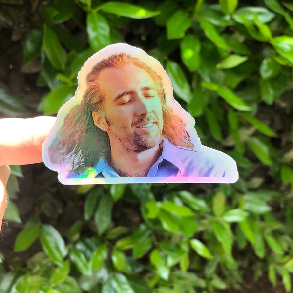 Nicholas Cage holographic sticker