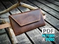 PDF Pattern for Leather Belt bag \/ Leather waist pouch \/ plus video