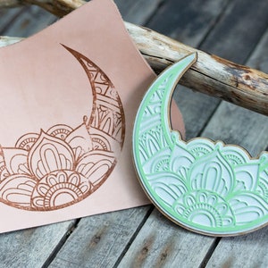 Rubberstempel maan mandala | Luna-stempel