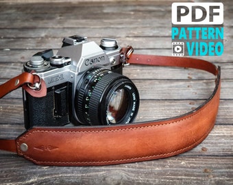 Leather Pattern / Leather Camera Strap / PDF Leather Pattern Plus Video