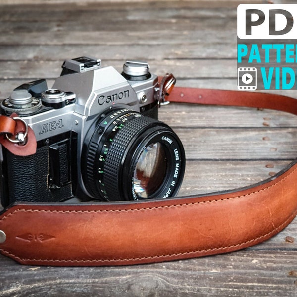 Leather Pattern / Leather Camera Strap / PDF Leather Pattern Plus Video