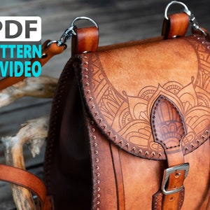 LUNA Leather Bag Pattern | Backpack, Shoulder Bag PDF Leather Pattern
