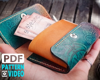 Leather Card Holder Pattern / PDF pattern