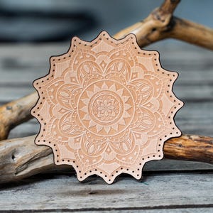 Leather Patch Radiant Mandala | 11,5 cm