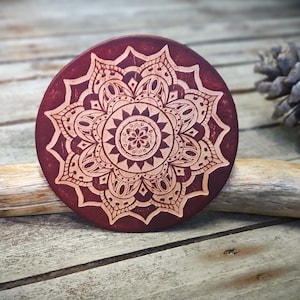 Leather Round Patch Mandala | 12 cm