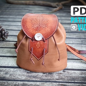 Patron PDF. Sac à dos en cuir avec vidéo