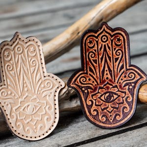 Leather Patch Hamsa Hand | 9.7 cm x 7.4 cm
