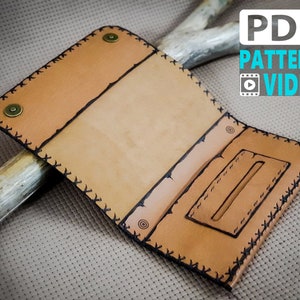 Pattern PDF/  Doublefolded Leather Tobacco pouch / plus video