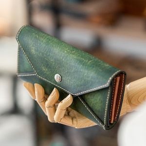 Long Wallet Woman Purse Leather Pattern / PDF Leather Pattern image 3