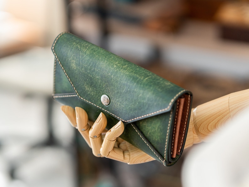 Long Wallet Woman Purse Leather Pattern / PDF Leather Pattern image 3