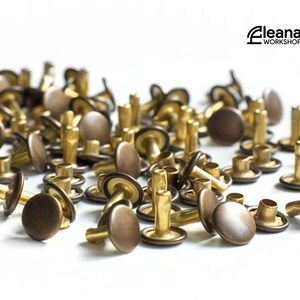 9mm Double Cap Rivets  | Nickel and Bronze Rivets For Leather Crafting