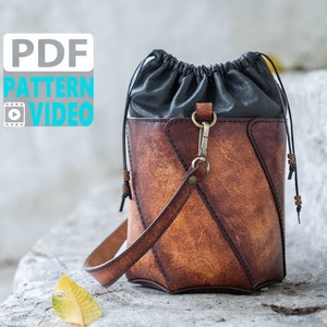 HEXY The Leather Bag | Hexagonal Leather Bucket Bag Pattern | PDF Leather Pattern