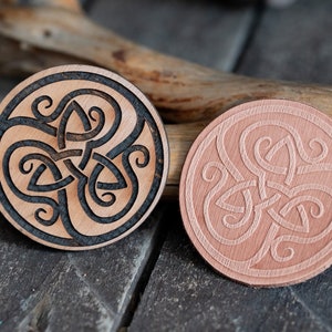 Celtic Trinity Knot Wooden Stamp for Leather Crafting | Clicker Press Stamp for Leather | 6cm x 6cm or 2,4” x 2,4”