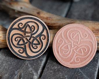Celtic Trinity Knot Wooden Stamp for Leather Crafting | Clicker Press Stamp for Leather | 6cm x 6cm or 2,4” x 2,4”