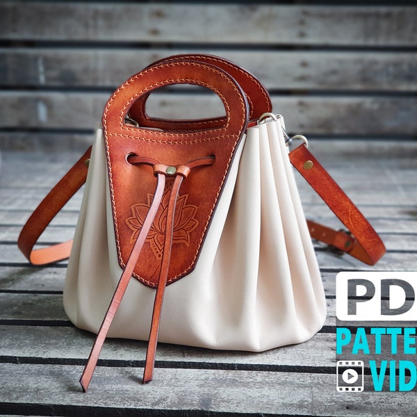 PDF-Muster. Leder BUCKET Handtasche mit Video