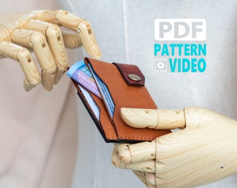 Two Pieces Minimalistic Wallet / PDF Pattern for Leather Crafting