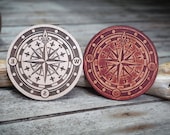 Nautical Compass Stamp for Leather Crafting Compass Rose