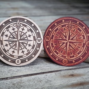 Nautical Compass Stamp for Leather Crafting | Compass Rose