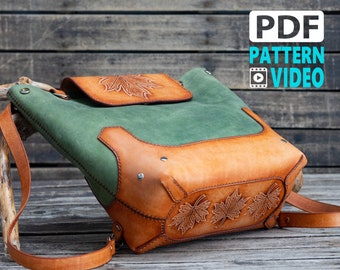 Hybrid Leather Tote Bag PATTERN | Maple Backpack, Shoulder Bag PDF Leather Pattern