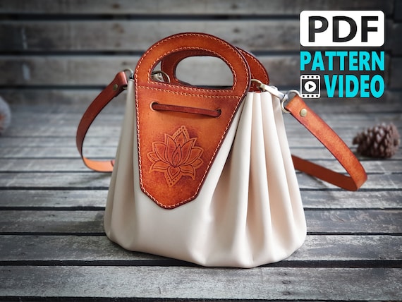 Leather bucket 2024 bag pattern