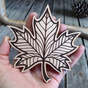 Ahornblatt Holzstempel für Leder Basteln