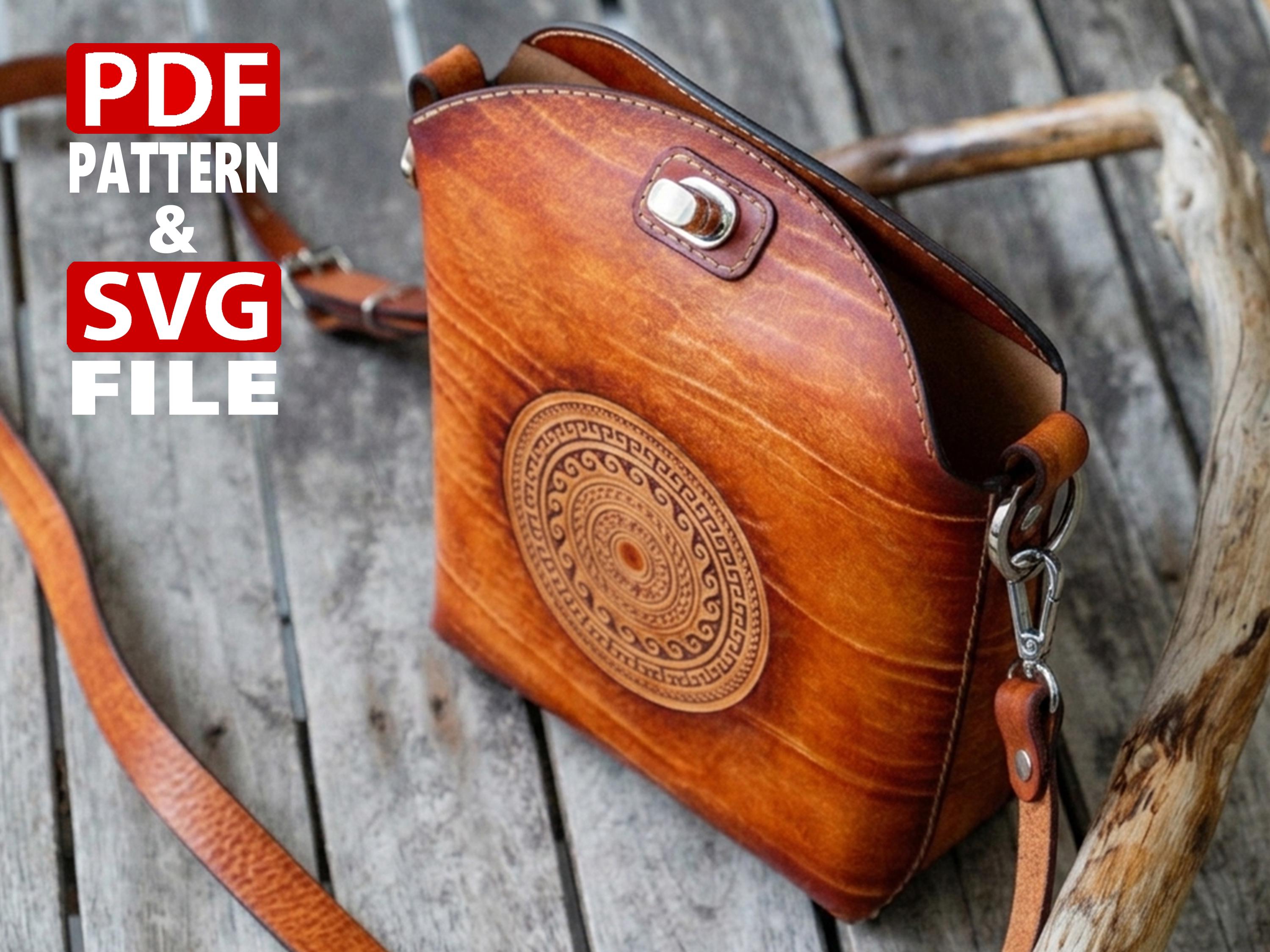 Soraya Crossbody Bag Leather Pattern | Laser Cut SVG, PDF Template ...