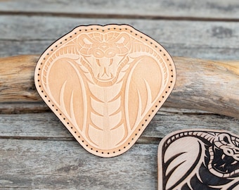 Leather Patch Cobra Snake | 10 cm x 9 cm