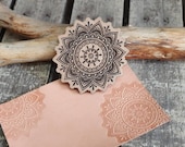 Mandala Wooden Stamp for leather crafting