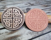 Celtic Knot Wooden Stamp for leather crafting 6cm and 9cm diameter