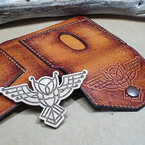Owl Wooden Stamp for leather crafting