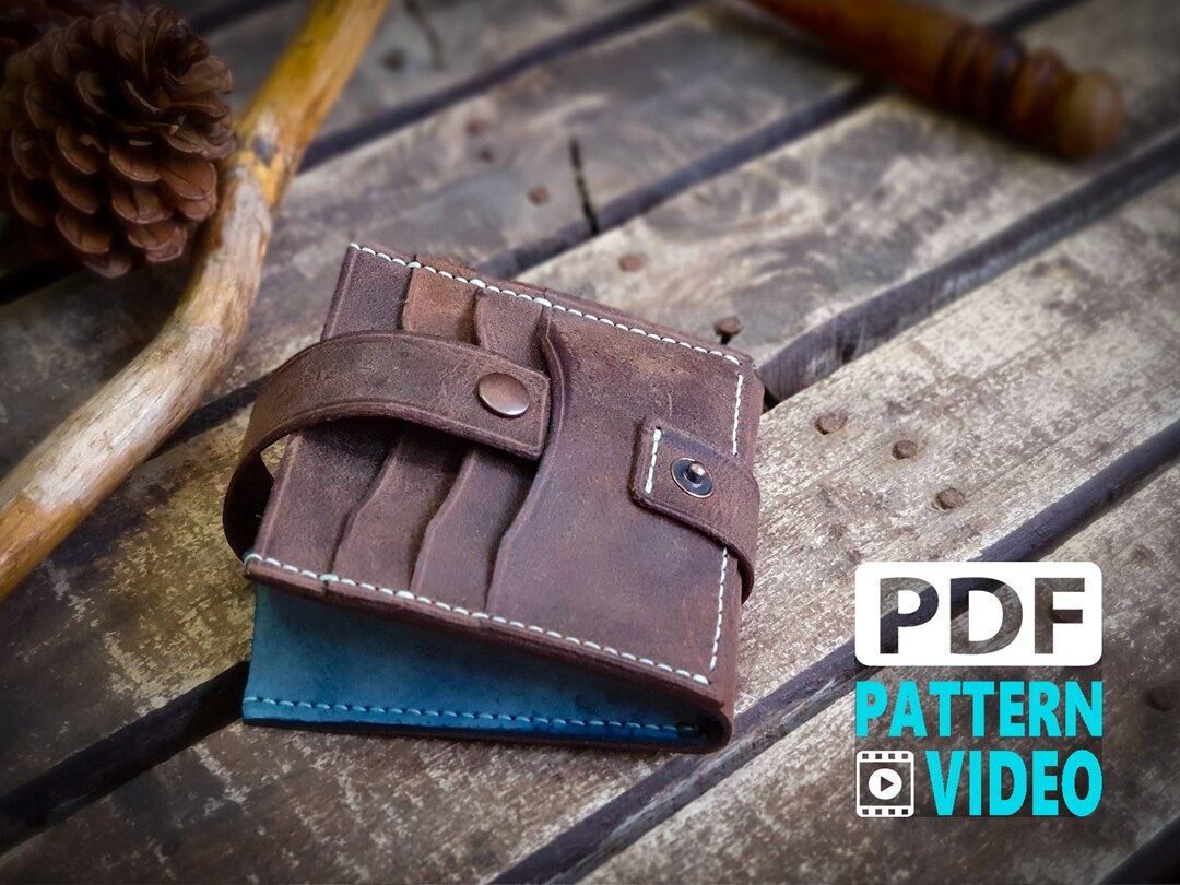 PDF Leather Card Holder Pattern / Minimalist Leather Wallet Pattern Etsy