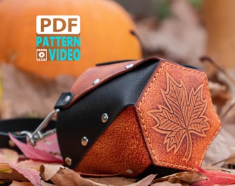 HEXY Mini Halloween Basket | Hexagonal Mini Leather Bag Pattern | PDF Leather Pattern