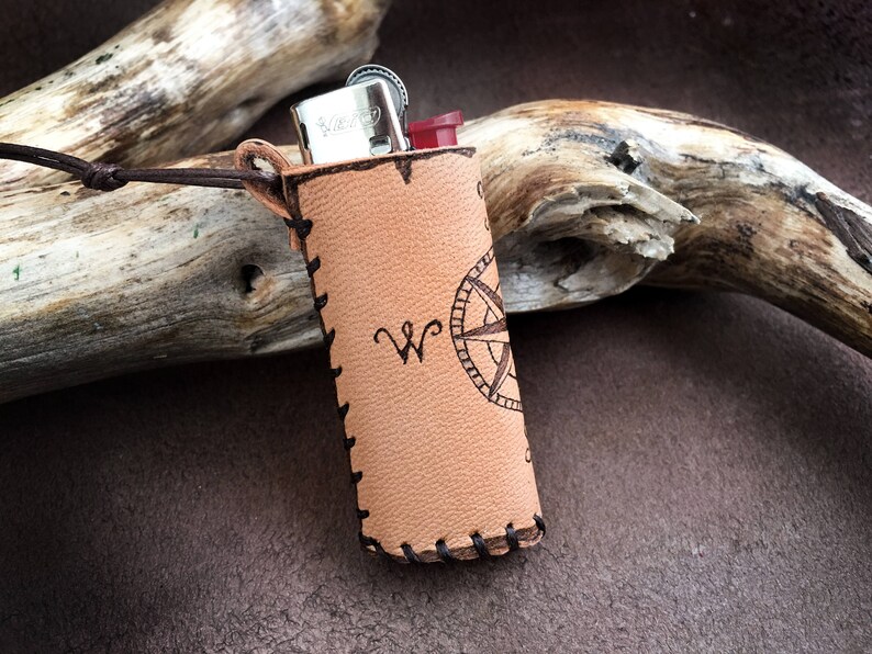 Leather lighter case leather lighter pouch Compass Lighter Etsy