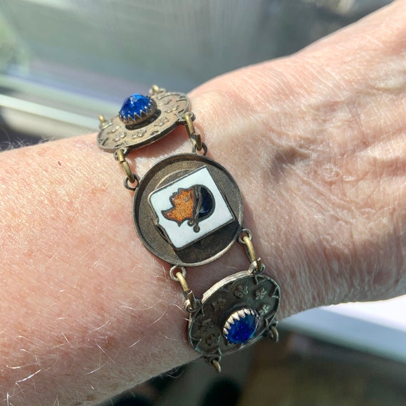 1920s Art Deco enameled flapper bracelet