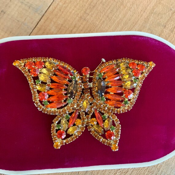 D&E Juliana huge butterfly brooch