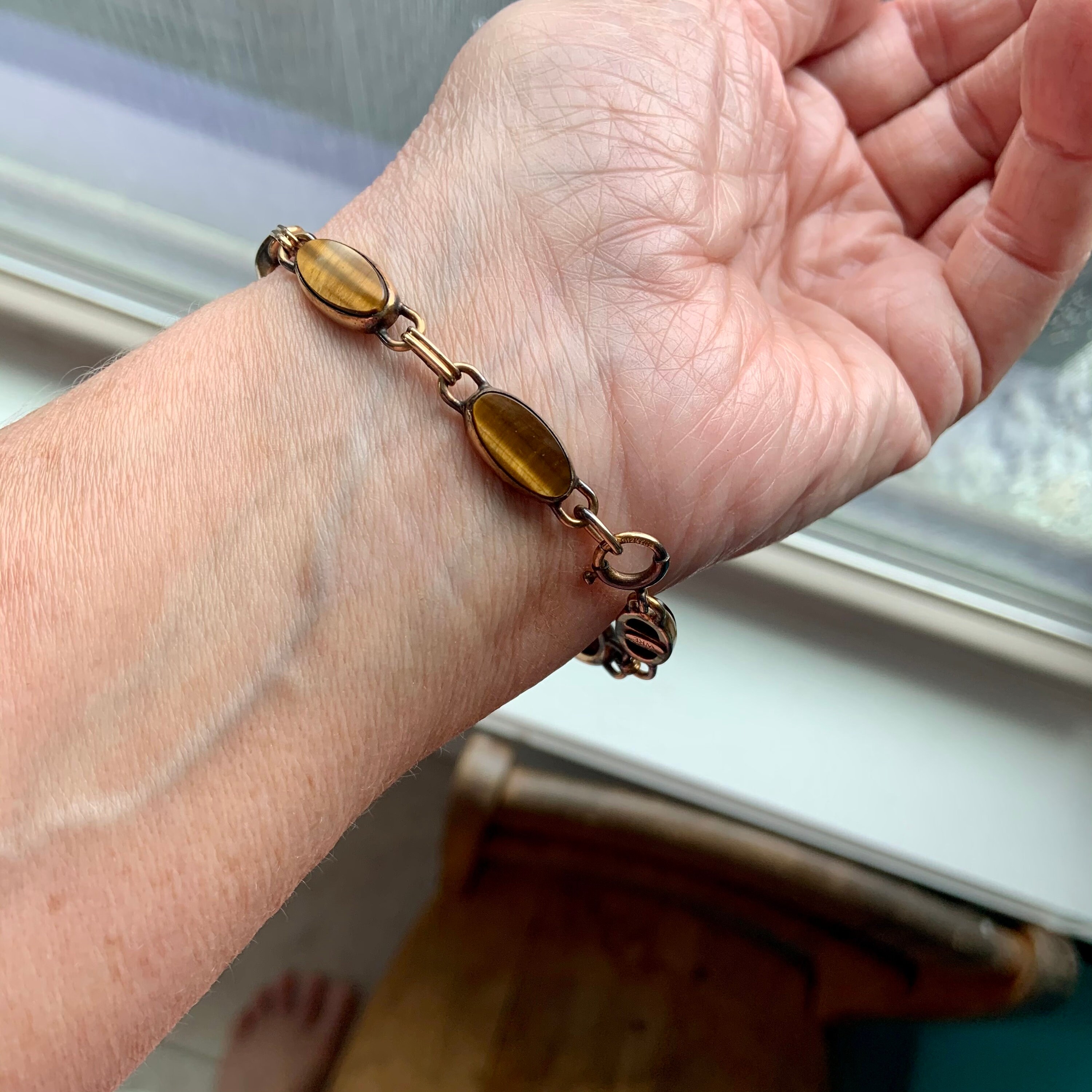1970s gold filled tigers eye bracelet Etsy