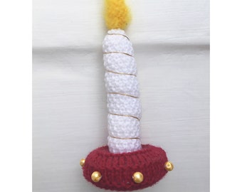 PDF download - Christmas Candle decoration Knitting Pattern