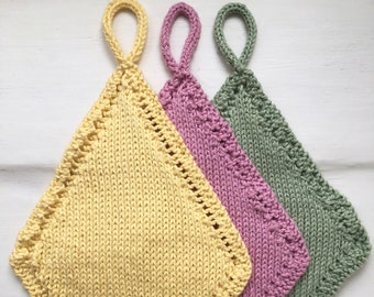 PDF download - Diamond Reversible Cloths Knitting Pattern