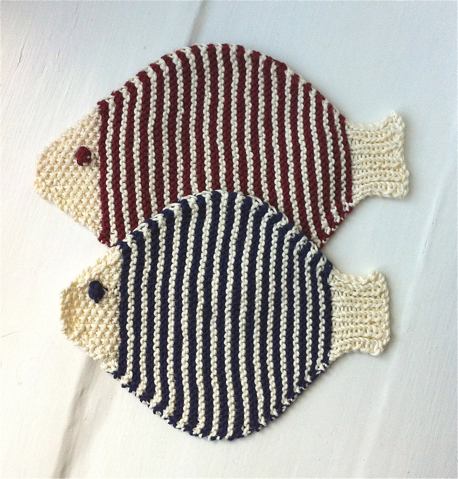 Fishcloth Dishcloth Knitting Pattern Printed A5 Etsy UK