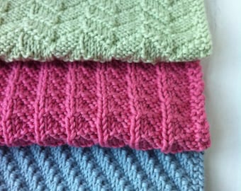 PDF download - Three Reversible Cloths Knitting Pattern