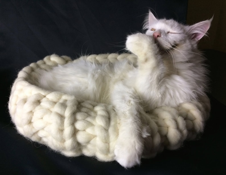 PDF Download Giant Wool Cat Basket Kitty Bed Knitting Etsy Canada