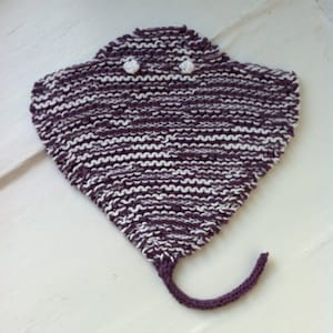 Pattern - Rayfish Dishcloth Knitting Pattern - Printed A5